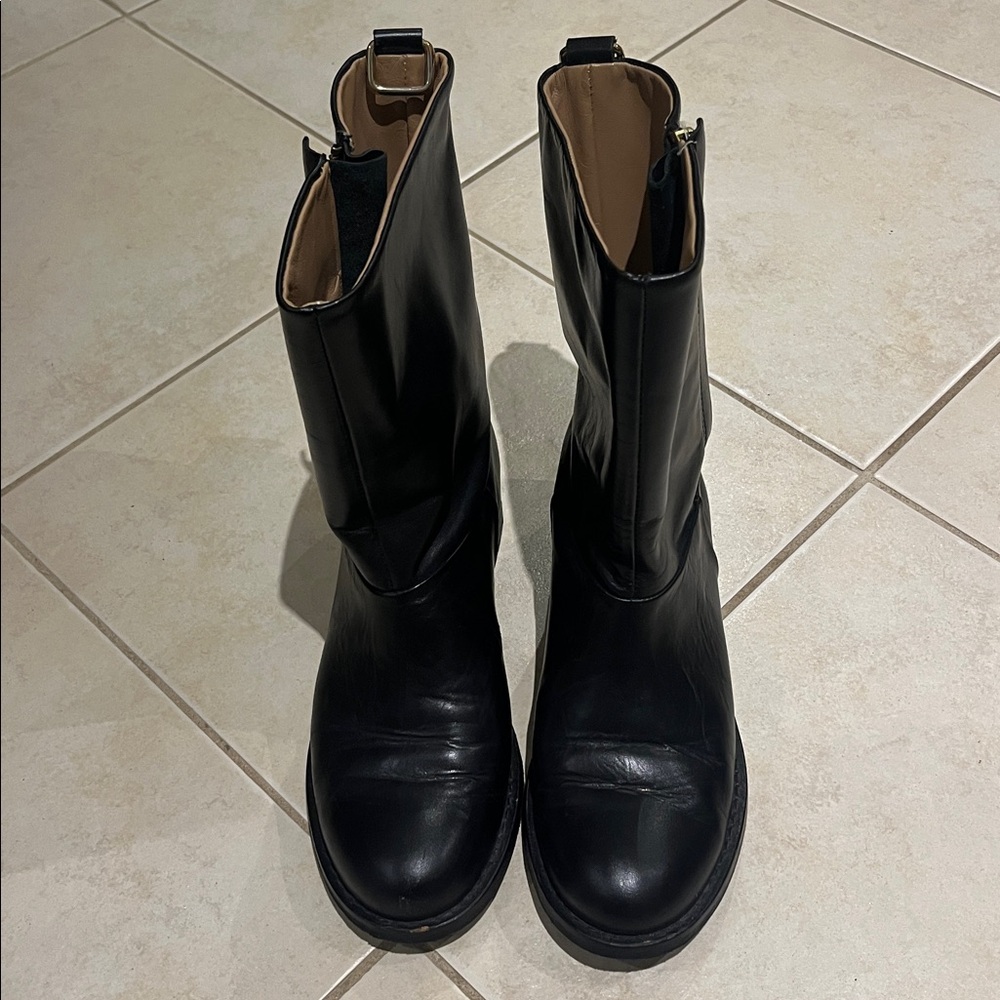 By Malene Birger leather biker boots